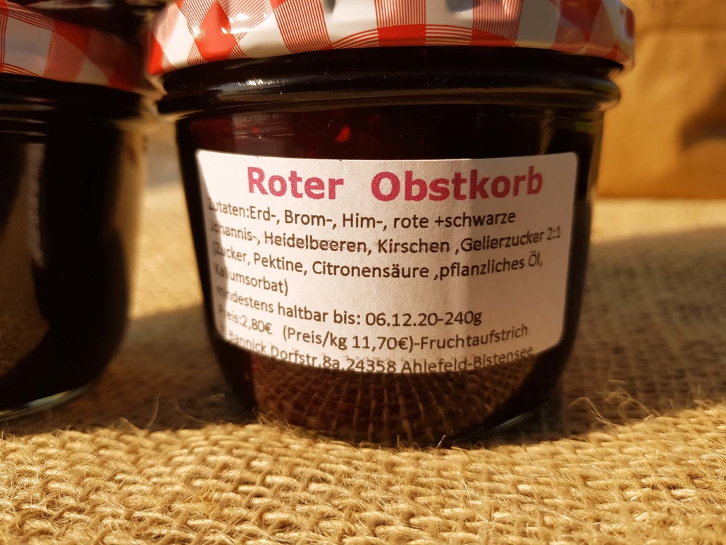 Fruchtaufstrich Obstkorb