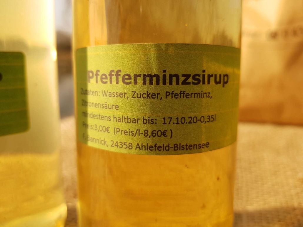 Pfefferminzsirup